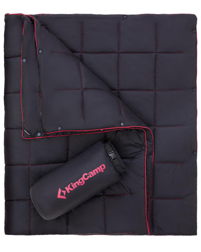 KingCamp Puffy Printed Warm Camping Quilt with Snap Button