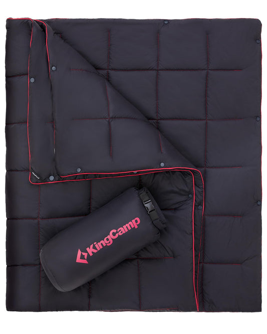 KingCamp Puffy Printed Warm Camping Quilt with Snap Button