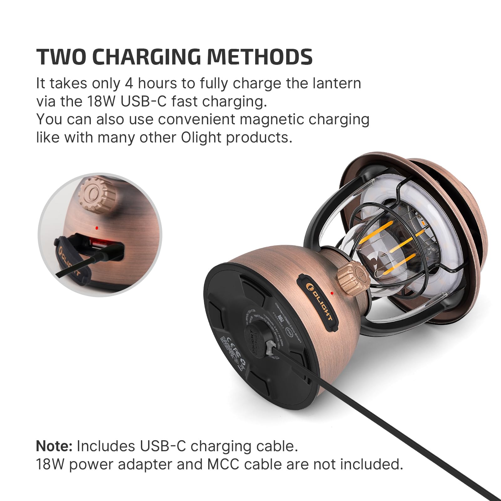 300 Lumen Rechargeable Camping Lantern with Dual Light Sources