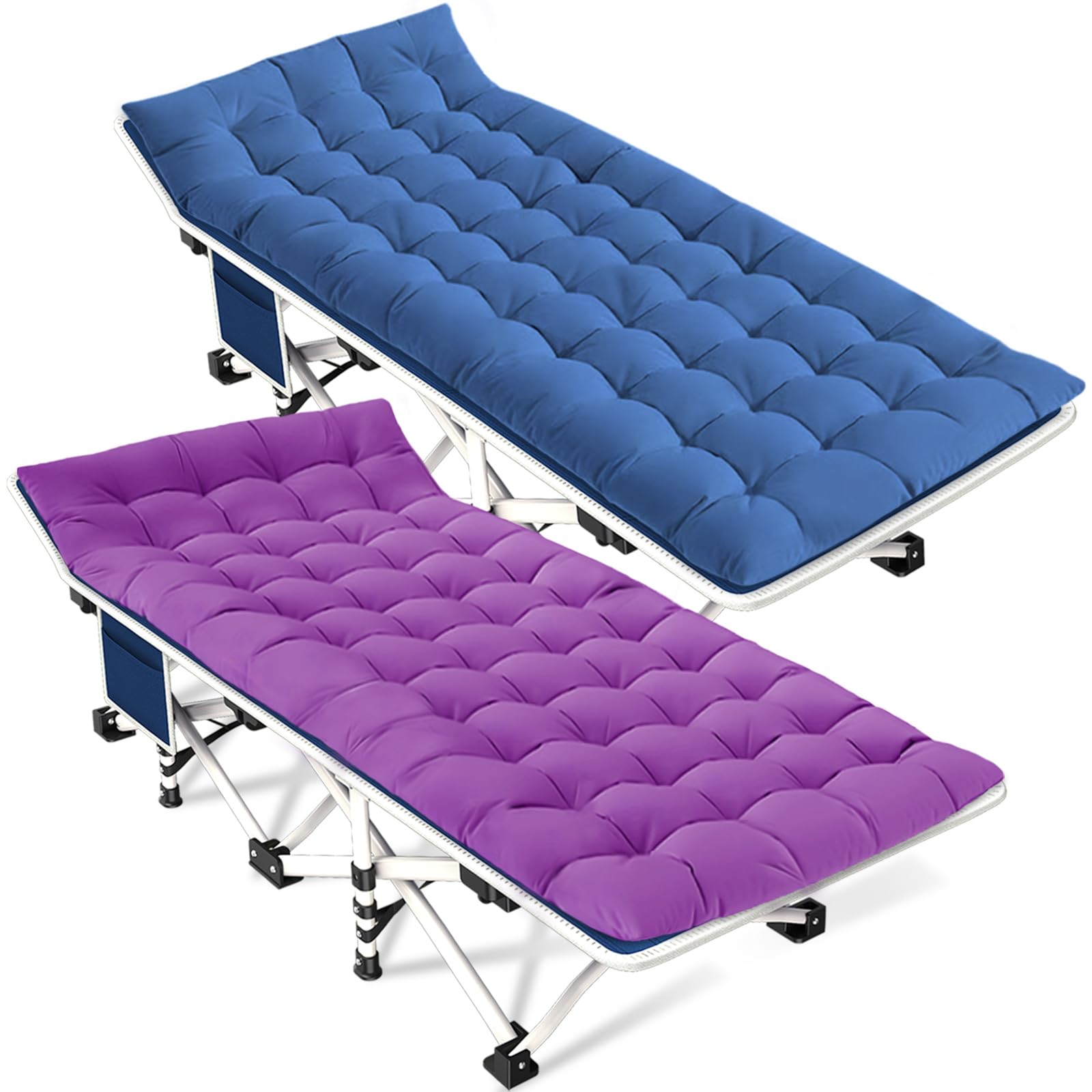 GETOVIN Camping Cot Sleeping Cot for Adults with Mattress Folding Cot