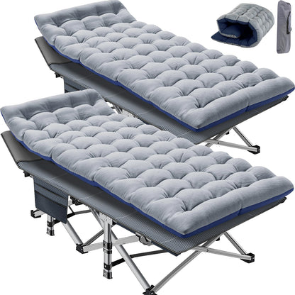 Padded Folding Camping Cot with Carry Bag for Travel