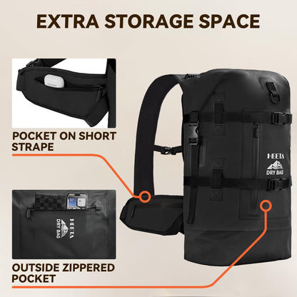 40L Waterproof Roll-Top Dry Backpack for Outdoor Adventures