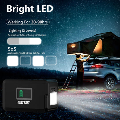 120W Portable Power Station with Solar Charging Support