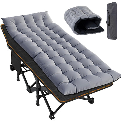 Padded Folding Camping Cot with Carry Bag for Travel