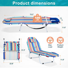 Padded Folding Camping Cot with Carry Bag for Travel