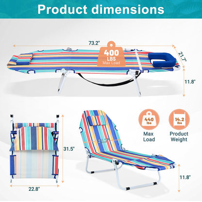 Padded Folding Camping Cot with Carry Bag for Travel