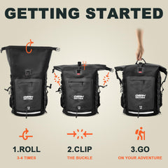 Waterproof Roll-Top Dry Backpack for Hiking & Outdoor Use
