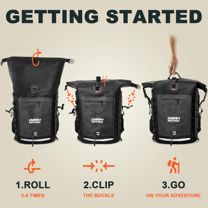 Waterproof Roll-Top Dry Backpack for Hiking & Outdoor Use