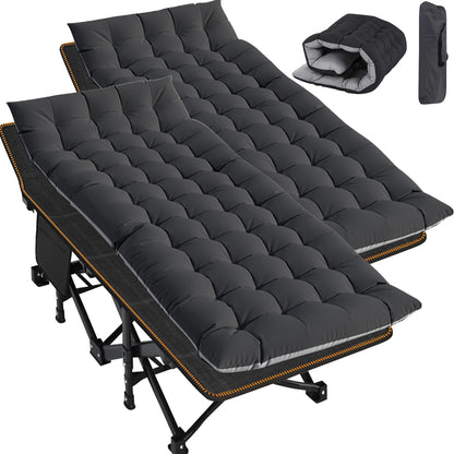 Padded Folding Camping Cot with Carry Bag for Travel