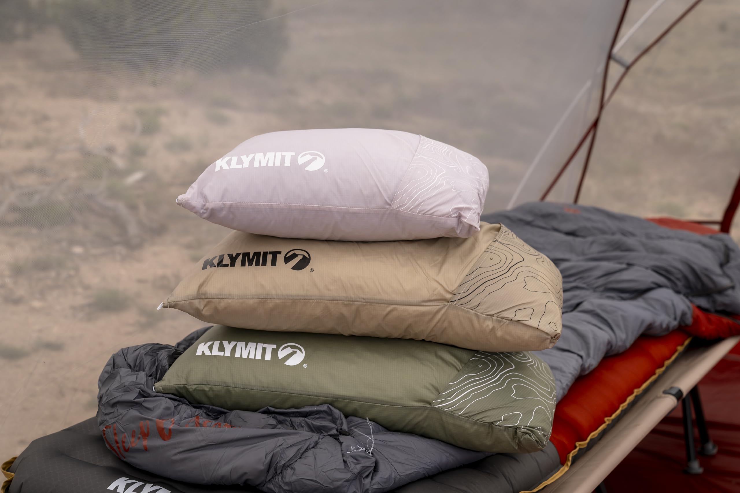 Shredded Memory Foam Camping Pillow with Reversible Cover