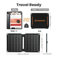 Foldable Waterproof Solar Panel Charger with USB Outputs