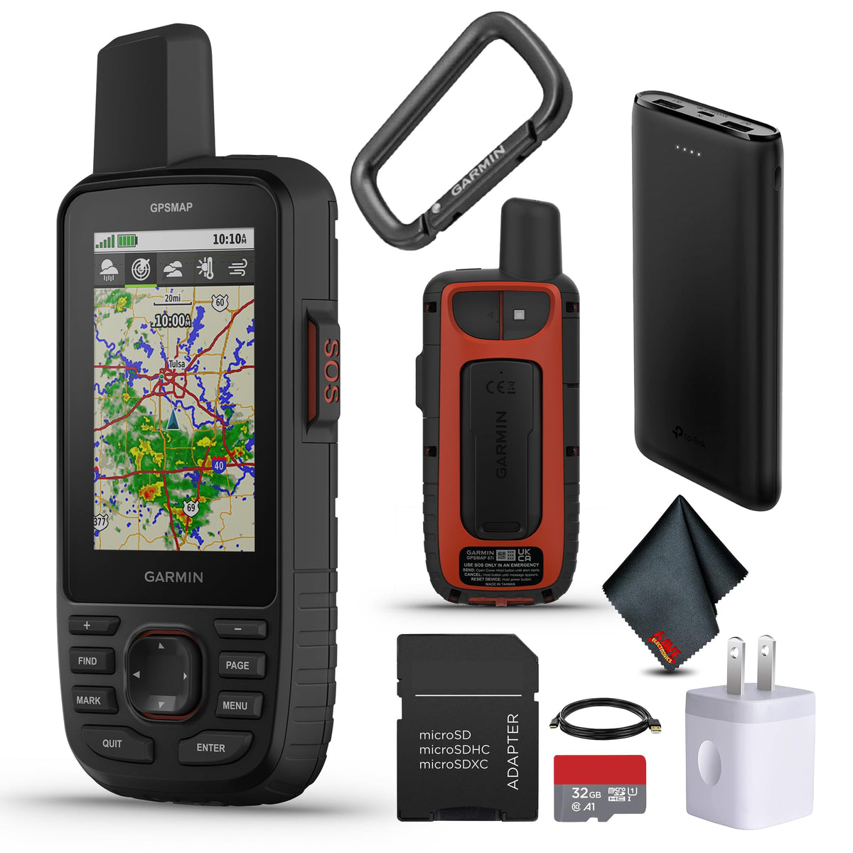 Rugged Handheld Hiking GPS with Satellite Messaging
