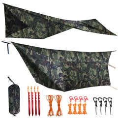 Ultralight Waterproof Hammock Rain Fly Tarp with Doors