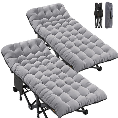 ABORON Folding Camping Cot W/Mat for Adults