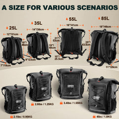 Waterproof Roll-Top Dry Backpack for Hiking & Outdoor Use