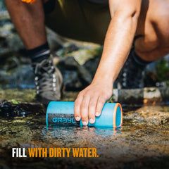 GRAYL GeoPress 24 oz Water Purifier Bottle - Filter for Hiking, Camping, Survival, Travel
