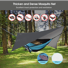Single/Double Camping Hammock with Rain Fly and Bug Net