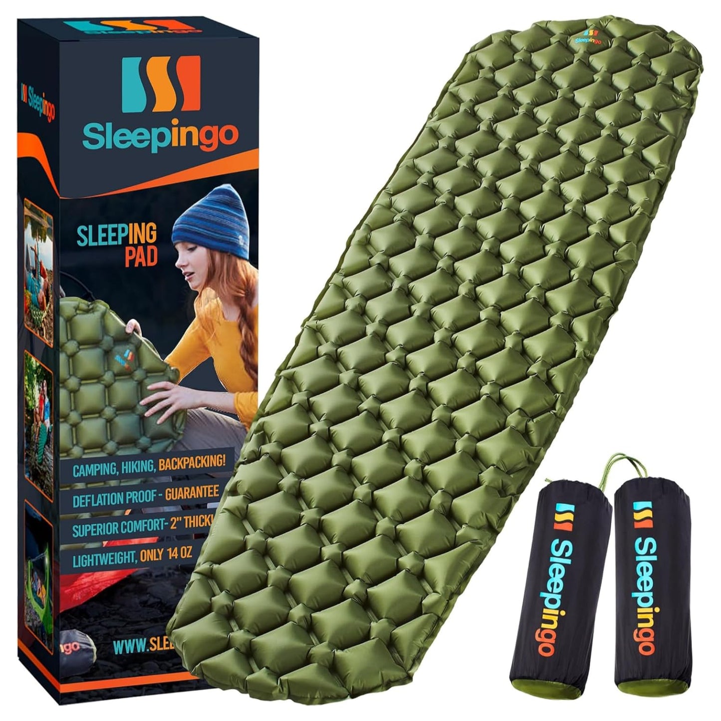 Ultralight Inflatable Sleeping Mat for Camping & Hiking