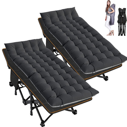 ABORON Folding Camping Cot W/Mat for Adults
