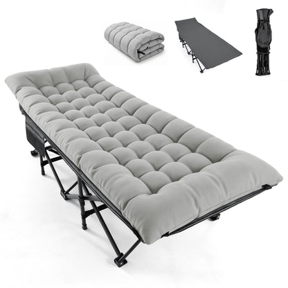 Portable Folding Camping Cot with Mattress and Carry Bag