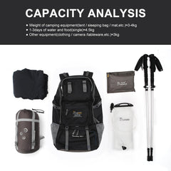 40L Lightweight Hiking Backpack for Camping & Backpacking