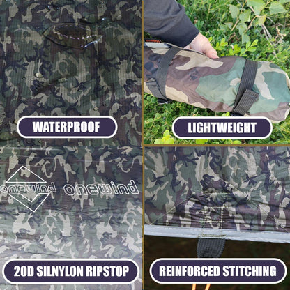 Ultralight Waterproof Hammock Rain Fly Tarp with Doors