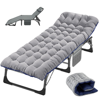 Padded Folding Camping Cot with Carry Bag for Travel