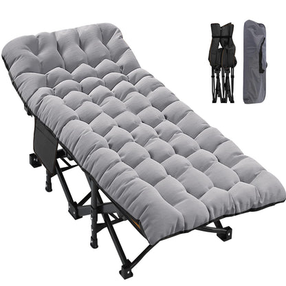 ABORON Folding Camping Cot W/Mat for Adults