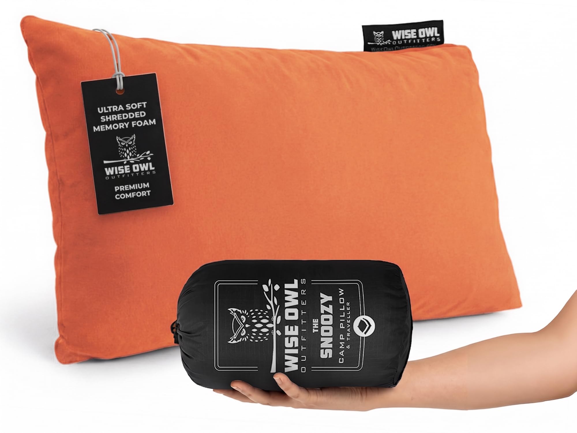 Portable Memory Foam Camping Pillow for Travel & Outdoors