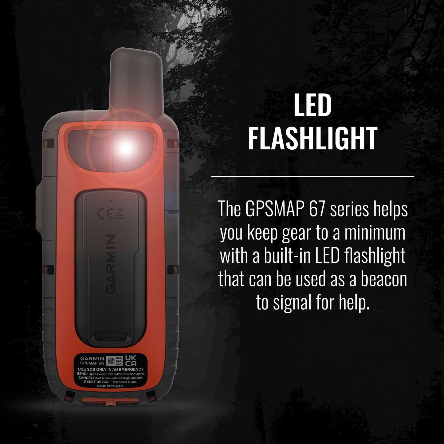 Rugged Handheld Hiking GPS with Satellite Messaging