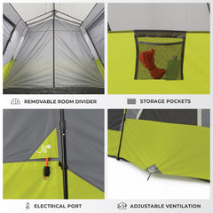 Core 9 Person Instant Cabin Tent - 14' x 9', Green (40008)