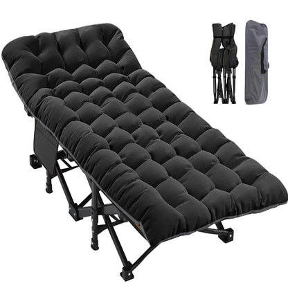 ABORON Folding Camping Cot W/Mat for Adults