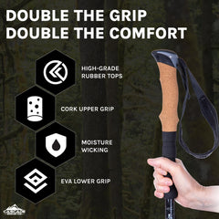 Carbon Fiber Trekking Poles with Quick Adjustable Locks