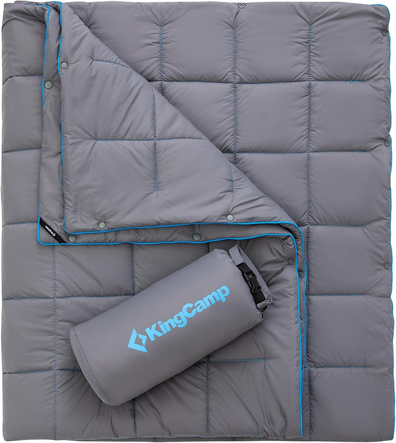 KingCamp Puffy Printed Warm Camping Quilt with Snap Button