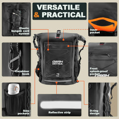 Waterproof Roll-Top Dry Backpack for Hiking & Outdoor Use