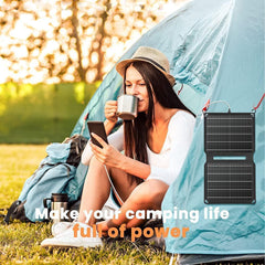 Foldable Waterproof Solar Panel Charger with USB Outputs