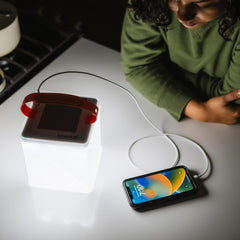 Solar Rechargeable Camping Lantern with Phone Charger