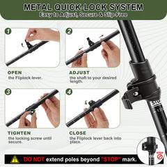 Carbon Fiber Collapsible Trekking Poles with Cork Grips