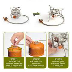 17-Piece Camping Cookware Kit with Pot Pan and Kettle Set
