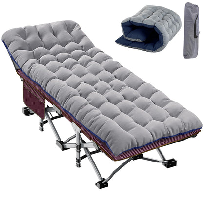 Padded Folding Camping Cot with Carry Bag for Travel