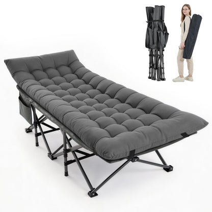 Portable Folding Camping Cot with Mattress and Carry Bag