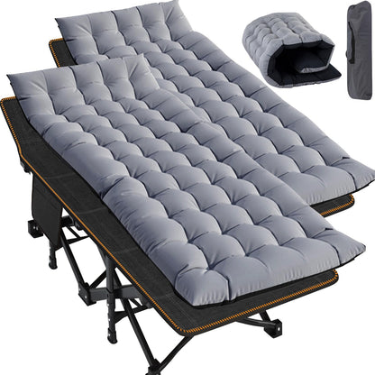 Padded Folding Camping Cot with Carry Bag for Travel