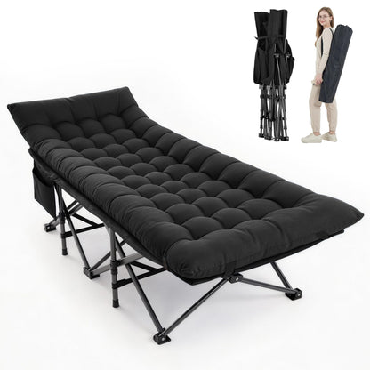 Portable Folding Camping Cot with Mattress and Carry Bag