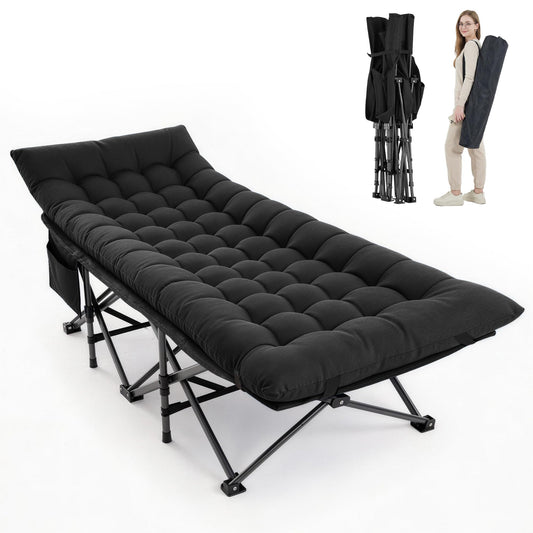 Portable Folding Camping Cot with Mattress and Carry Bag