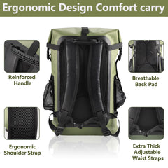 Waterproof Backpack, 40L Large Capacity Dry Bag, Hiking Travel Backpack