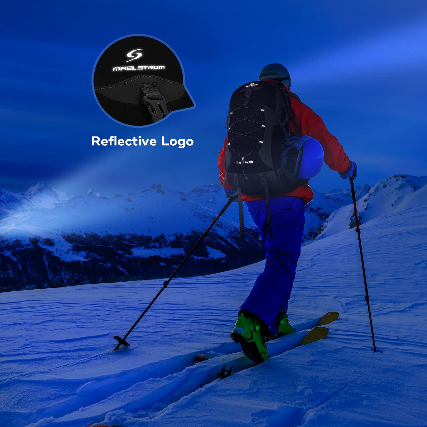 40L/50L Waterproof Hiking Backpack with Rain Cover