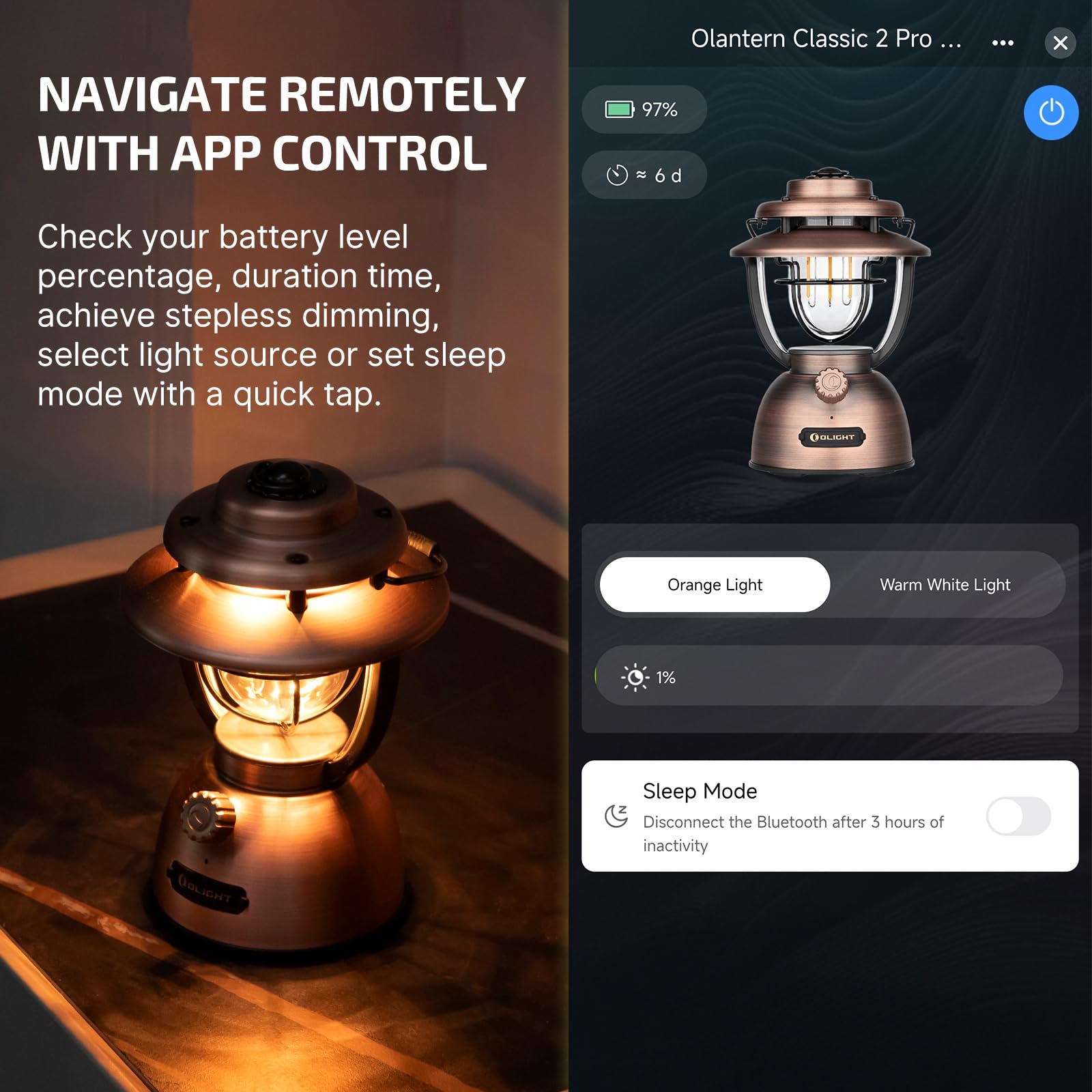 300 Lumen Rechargeable Camping Lantern with Dual Light Sources
