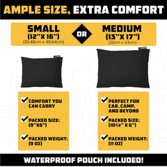 Portable Memory Foam Camping Pillow for Travel & Outdoors