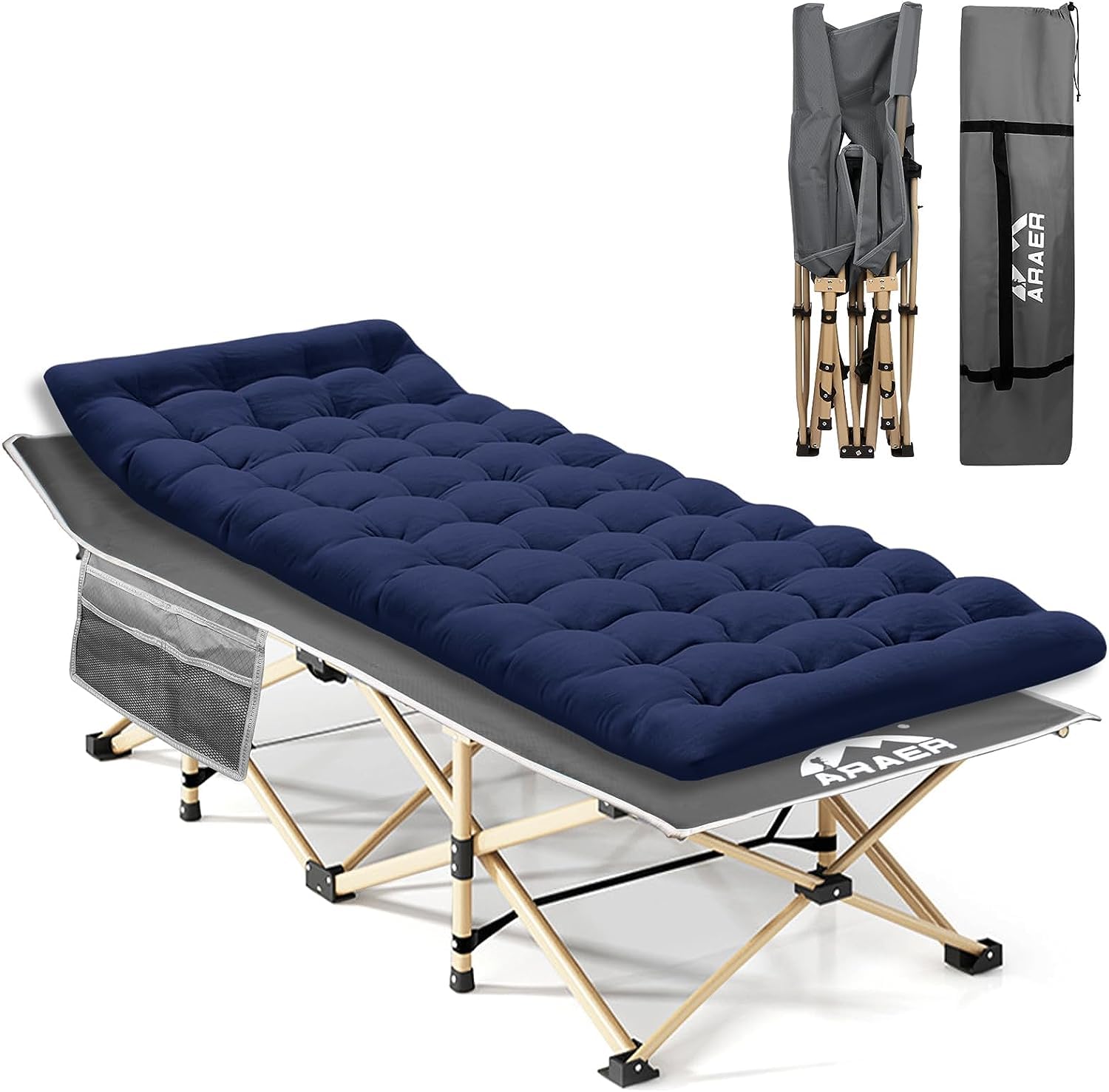 450LBS Heavy Duty Folding Camping Cot with Carry Bag