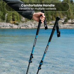 Carbon Fiber Adjustable Trekking Poles for Hiking & Backpacking